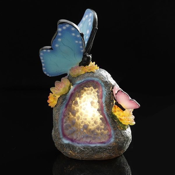 

outdoor garden solar animal butterfly led night light yard figurine lamps pathway decorations