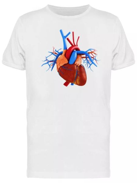 

human heart figurine men's tee -image by shutterstock, White;black