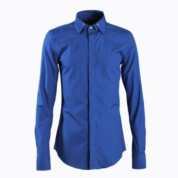 

men's casual shirts arrival fashion gold button tide men long sleeve single breasted plsu size  l xl 2xl 3xl 4xl, White;black