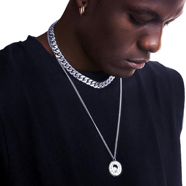 

pendant necklaces firebros ftn1036 2021 fashion 24" men stainless steel little prince necklace women jewelry silver color
