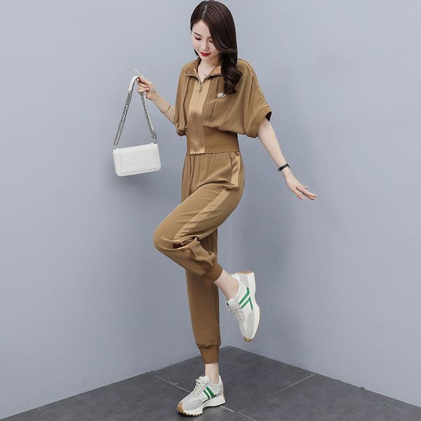 

women's two piece pants leisure suit summer bodywear office occupation belly harvest pencil ankle pants two pieces women's trainin, White