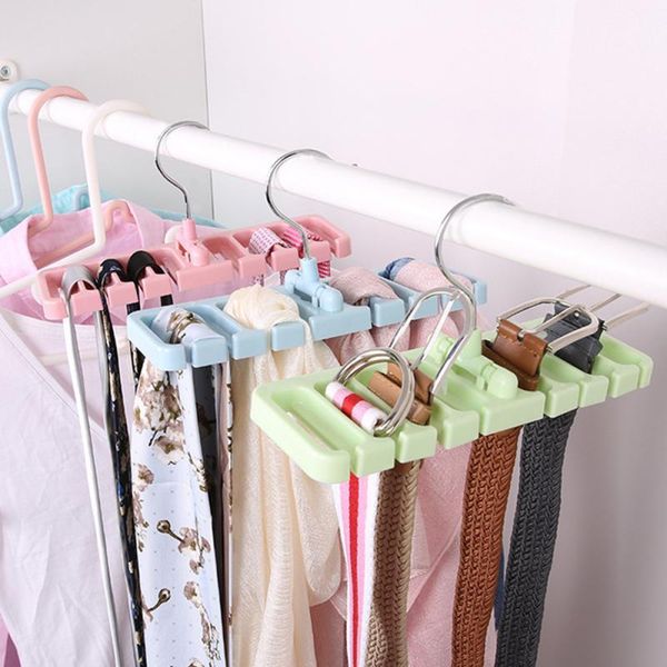 

hangers & racks 8-hole creative multi-functiobelt rack organizer hanger holder for men closet belt tie storage women scarf ties