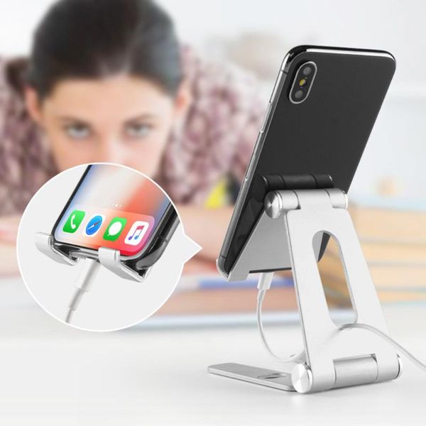 

cell phone mounts & holders portable stand holder metal foldable swivel multi colors for small big phones rotatable