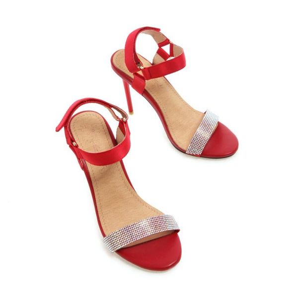 

big sizeone word sandals with high heels women shoes woman summer ladies, Black