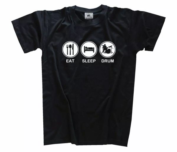 

eat sleep drummer drumm drums t-shirt s-xxxl, White;black
