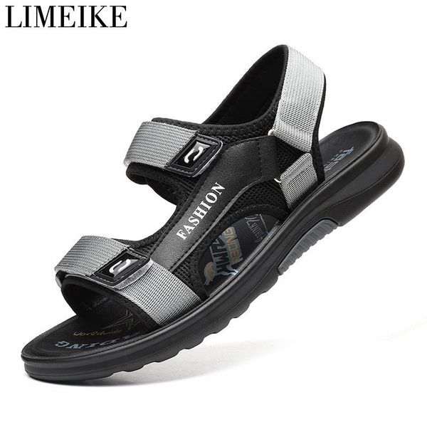

sandals summer beach man blue black men casual shoes comfortable male outdoor anti-slip trekking for