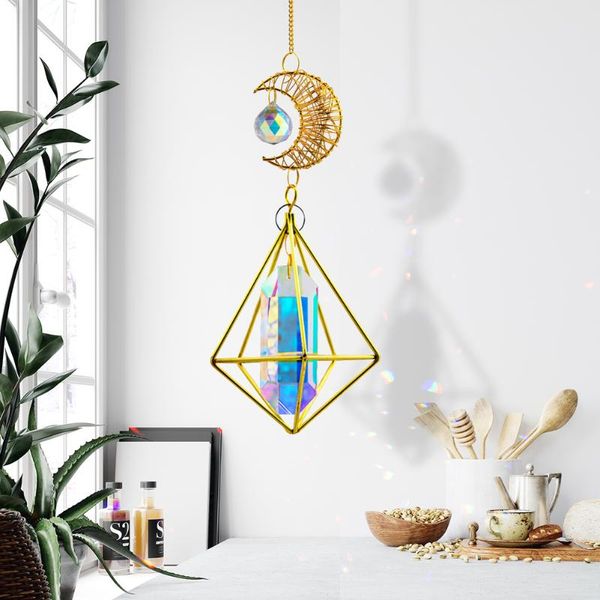 

garden decorations shiny pendant crystal window decoration hanging ornament wind chime rainbow maker outdoor home prism diamond light catche