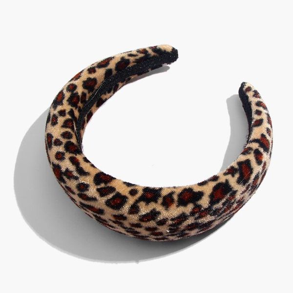 

hair clips & barrettes jjfoucs fashion leopard thick velvet headbands for women wide head band headwear good quality hairbands girl accessor, Golden;silver