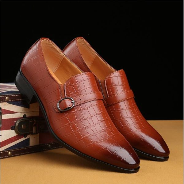 Crocodile Mens Italian Dress Scarpe Brand Luxury Shoes for Men Leather Formal Italian Design Scarpe