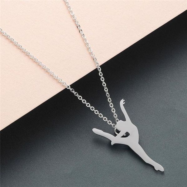 

pendant necklaces dancer trendy cute copper dancing jewellery figure, Silver