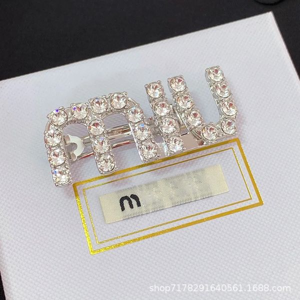 

new hairpin side clip word diamond inlaid headdress fashion hair accessories feminine fine jewelry discount, Golden;silver