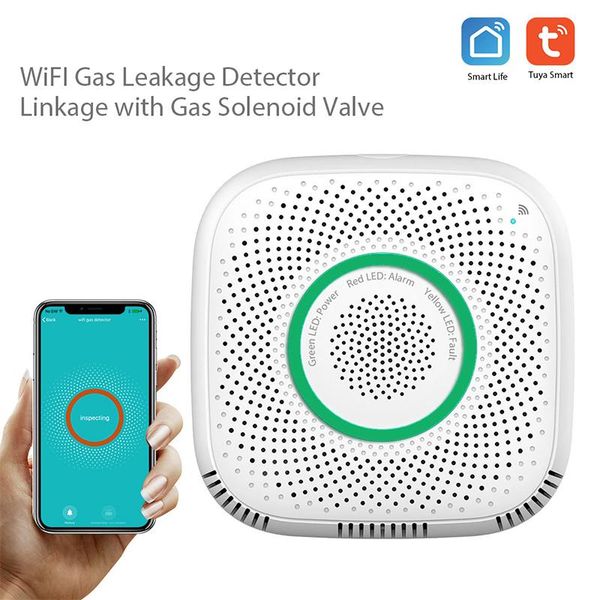 

smart home control tuya gas leakage detector work with hub combustible natural alarm sensor for security system