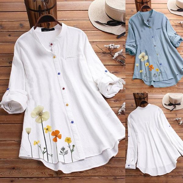 

womens fashion 2021 summer linen white shirt women long sleeve blouse korean woman clothes women's blouses & shirts