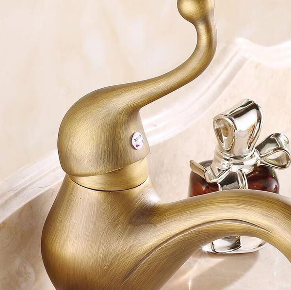 

bathroom sink faucets 7" contemporary concise faucet antique bronze finish brass basin water taps bf-5460