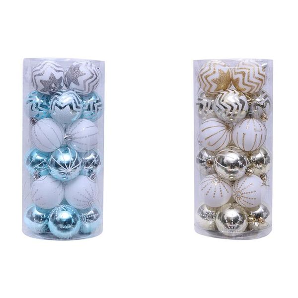 

christmas decorations 24pcs tree ball decoration xmas ornaments 6cm balls year gifts home accessories bauble hanging decor supplies