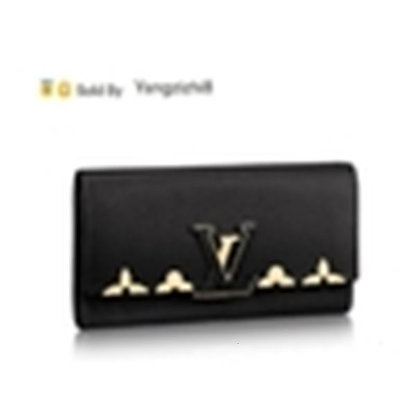 

yangzizhi8 wallet capucines m64551 2018 new women fashion shows exotic leather bags iconic bags clutches evening chain wallets purse, Black;red
