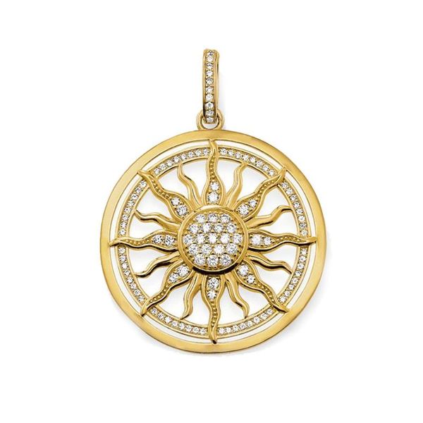 

pendants gold & silver color cz sun for women girl,2021 spring glam 925 sterling fashion jewelry gift fit necklaces, Black