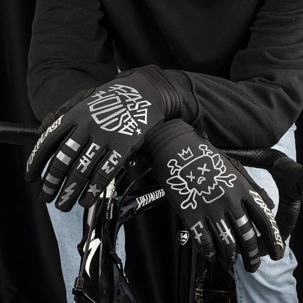 

sport full finger cycling gloves touchscreen thermal warm bicycle bike ski outdoor four size 2021, Black