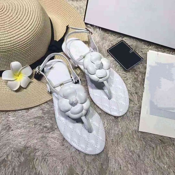 

summer women flat flower sandals genuine leather luxury brand designers design mules flats shoes female cross tired casual slide 80% off out, Black