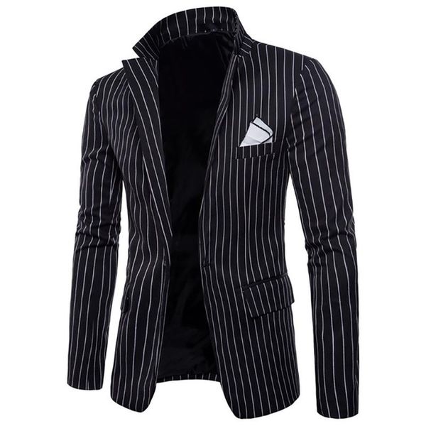 

men's suits & blazers mens fashion brand blazer british's style casual slim fit suit jacket male stripe men coat plus size 4xl, White;black
