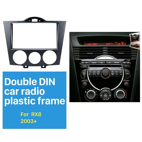 

car audio 2 din stereo panel for rx-8 rx8 2003-2008 radio fascia dash kit frame bezel