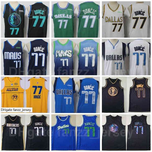 

men basketball luka doncic jersey 77 city finished earned stitched navy blue white black yellow green on sale, Black;red