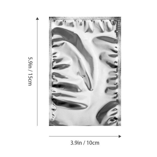 

100pcs semitransparent aluminum foil bags practical home storage pouches