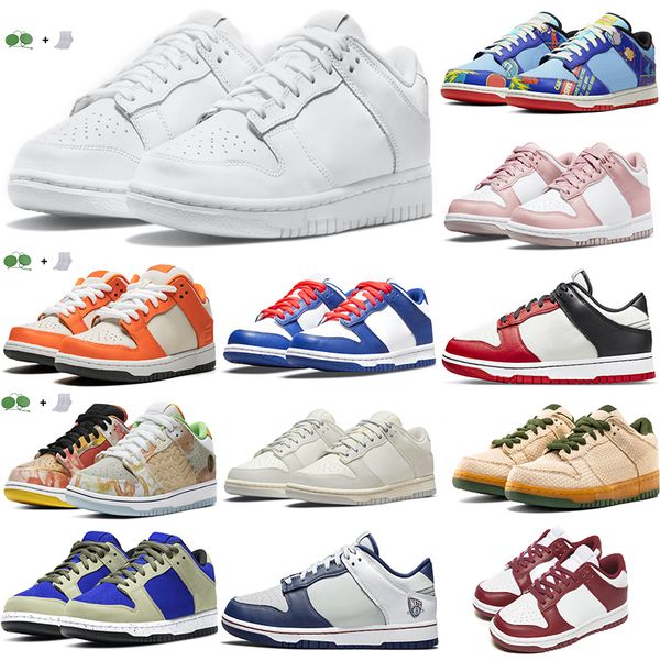 

retro designer dvnky running shoes mens womens casual sneakers low unc dvnks university blue black chicago classic man walking sports traine