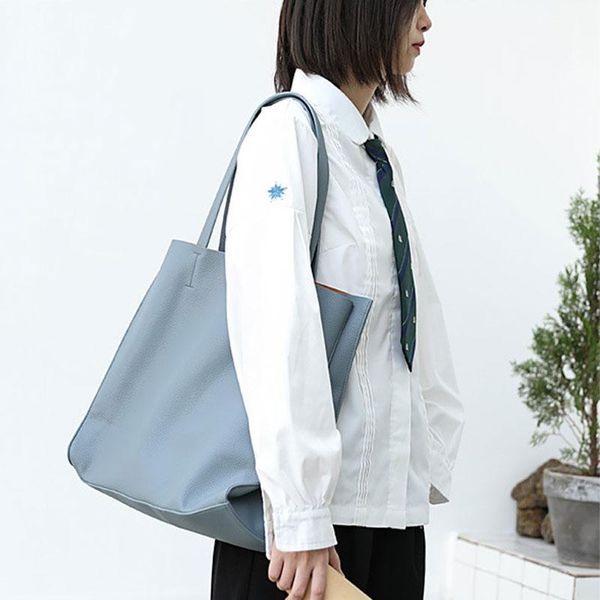 

evening bags fashion simple women casual totes bag pu soft leather shoulder handbags and purse lady large capacity shopper