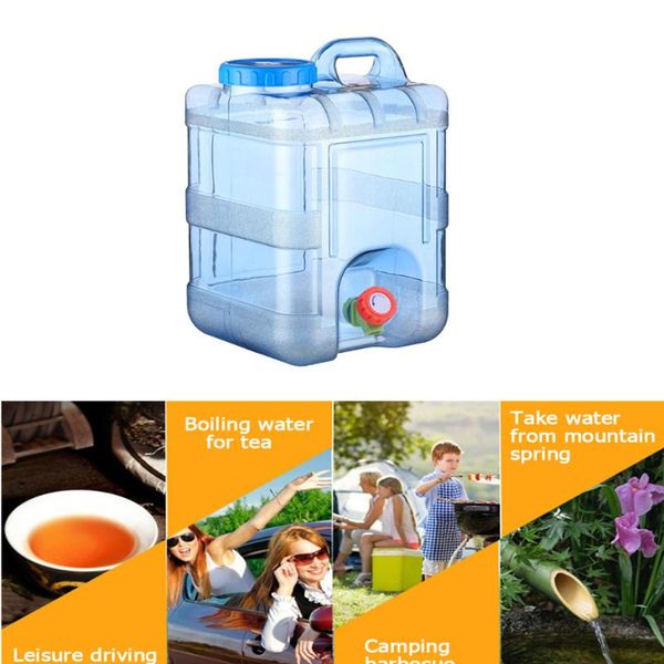 

water buckets pc thickened car driving bucket picnic with faucet for vehicle 12l capacity tank container bottle