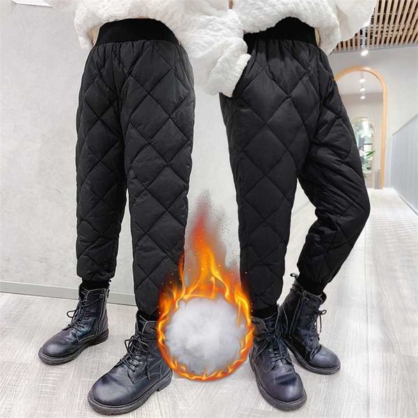 

winter children's plus thick velvet legging baby down cotton leggings big virgin winter warm pants girls bottoming cotton pant 211224, Blue