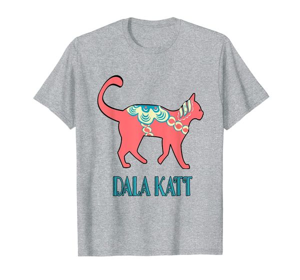 

swedish dala dalecarlian horse kitty katt cat nordic t-shirt, White;black