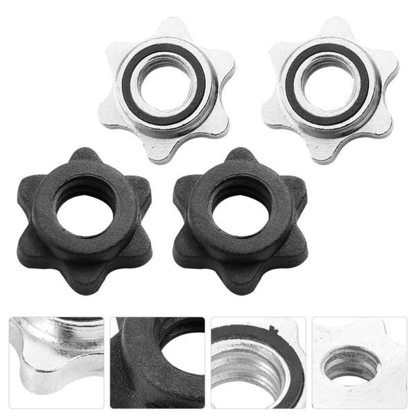 

dumbbells 4pcs double lock barbell spin collar dumbbell hex nut for training