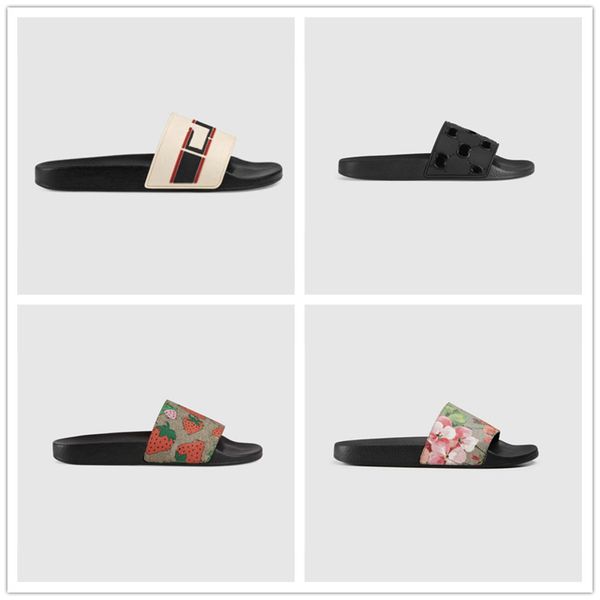 

luxury designers woman sandal men slippers summer slipper gear bottoms gear flip flops lady sandals slides fashion causal rubber slide shoes, Black