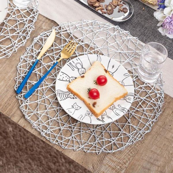 

mats & pads kitchen simple woven placemat hand round table mat for wedding holiday festivals decor