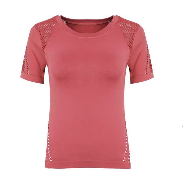 

women's tracksuits running sport fitness women t-shirt workout dry fit short sleeve yoga shirt gym woman s wear red l 54lp, Gray