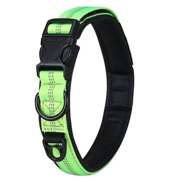 

dog collars & leashes neoprene padded collar reflective running premium quality sports extra comfort for active dogs