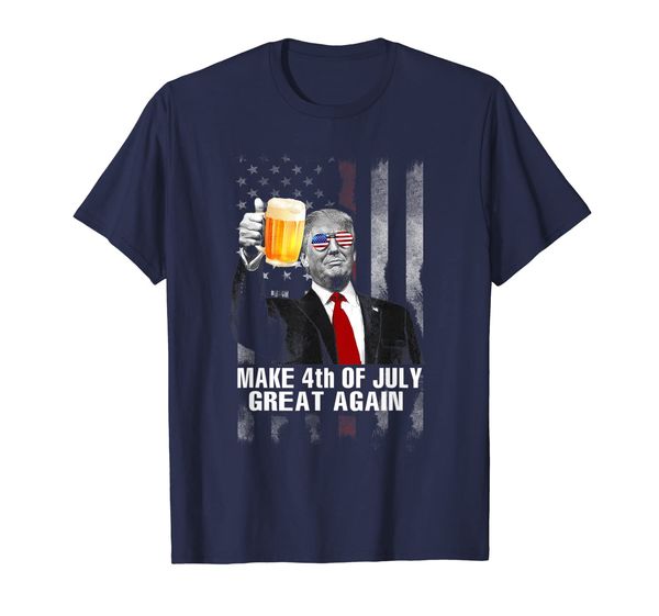 

make 4th july great again t-shirt, White;black