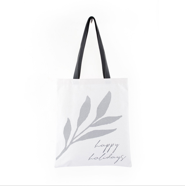 

gift wrap folding shopping bag eco-friendly reusable portable shoulder fashion women's handbag leaf pattern logo advertising