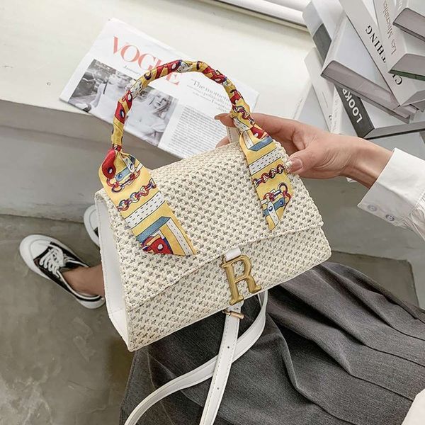 

bag women's 2021 straw bag urban simple hand weaving commuter msenger entity
