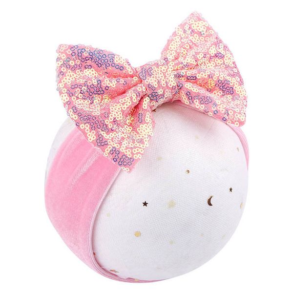 

girls hair accessories baby headbands kids headband childrens hairbands 4 inch bows hairband accessorized sequined velvet b7154, Slivery;white