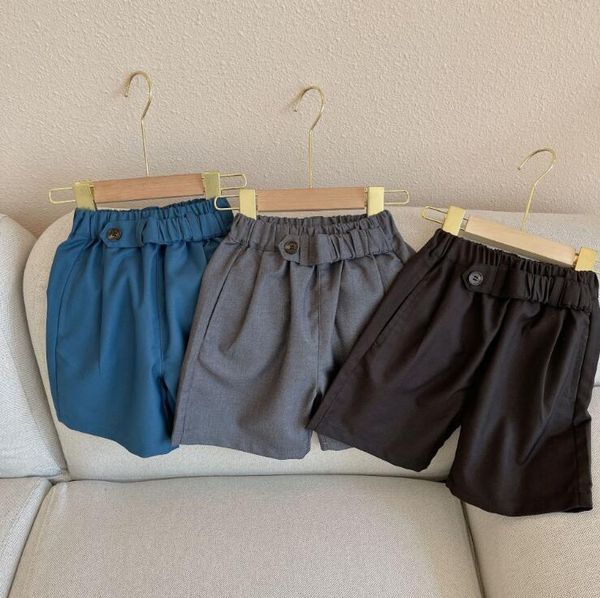 

shorts 2021 style girls boys summer cotton fashion kids 1-6 years yu361, Black