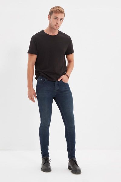 

men's jeans trendyol male skinny fit tmnaw22je0800, Blue