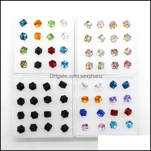 

stud earrings jewelry fashion ear studs crystal simplicity versatile mti color lady women christmas 0 4cr k2 drop delivery 2021 rrbys, Golden;silver