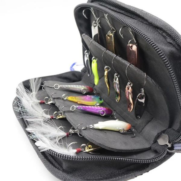 

fishing accessories bag mini waterproof portable nylon sequins lure baits hooks tackle storage case organizer container
