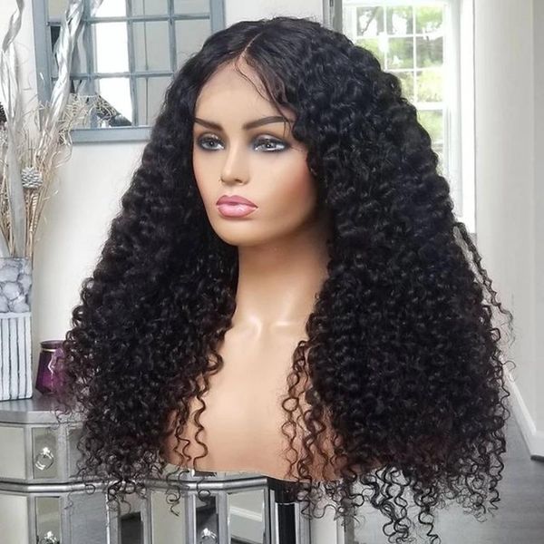 

full lace human hair wig kinky curly 13x6 peruvian remy 360 frontal with baby silk 13x4 front base wigs, Black;brown