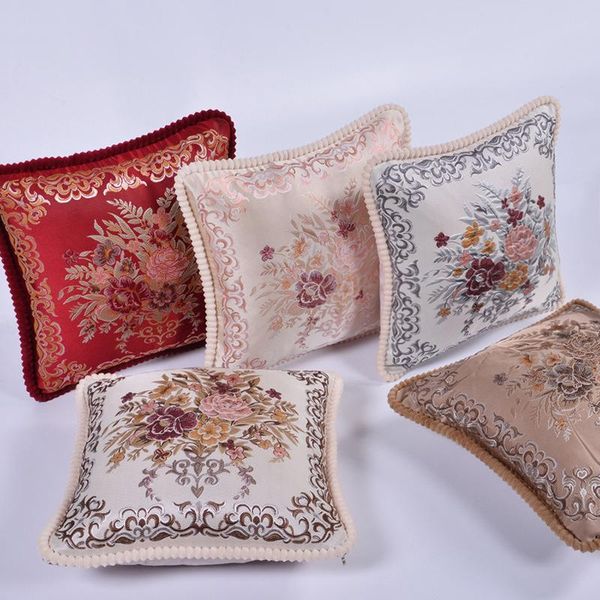 

luxury europe embroidery 48x48cm 19x19inch decorative back cushion cover sofa throw garden pillow case cushioncover cushion/dec