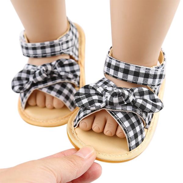 

infant baby girls summer sandals soft sole simple bowknots flats toddler first walkers crib convenience shoes