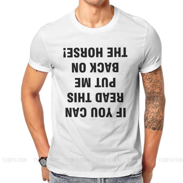 

put me back men tshirt horse riding lover sport crewneck short sleeve 100% cotton t shirt funny birthday gifts men's t-shirts, White;black