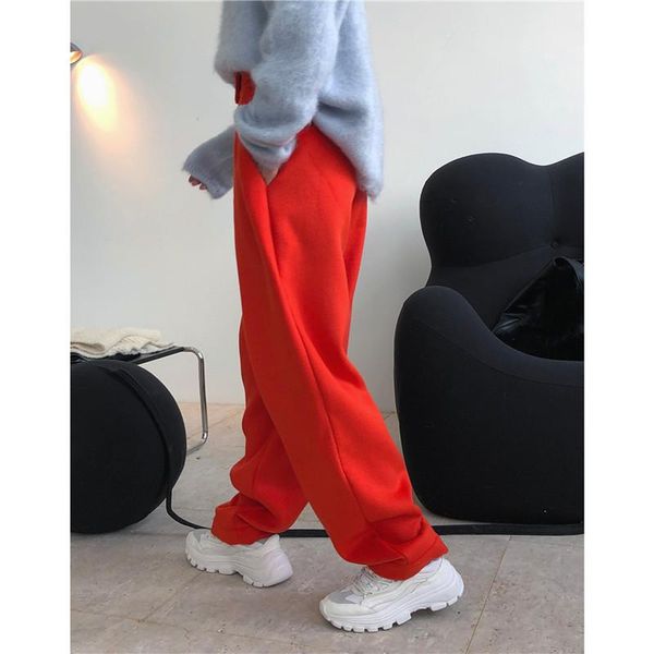 

winter fashion ladies pant elegant women pants casual warm solid color female trousers women's & capris, Black;white